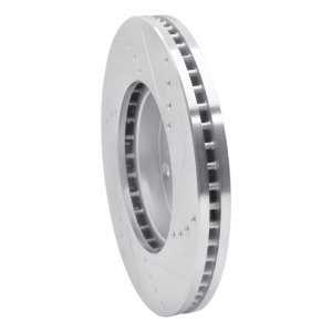 Lexus ES300 Brake Rotor (1) - Front Left - R1 Concepts - Drilled & Slotted - Silver - `92-`06